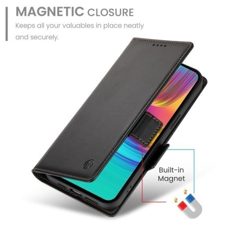 Чохол-книжка Side Buckle Magnetic Frosted Leather для Samsung Galaxy A16 5G - чорний