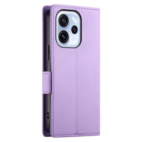 Чехол-книжка Side Buckle Magnetic Frosted Leather на OPPO Reno15 F 5G — фиолетовый
