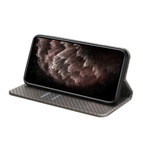 Чохол-книжки Carbon Fiber для Samsung Galaxy A54 - сірий