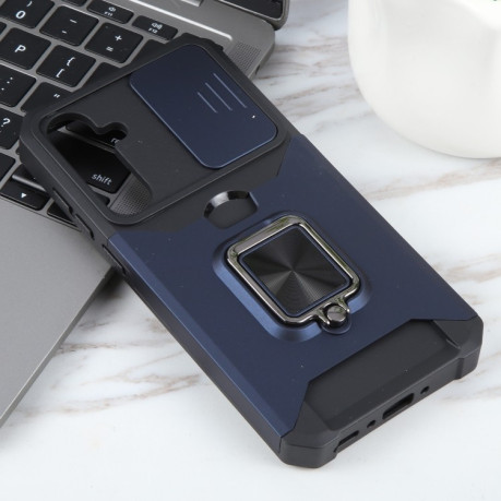 Противоударный чехол Armor Camera Shield для Samsung Galaxy A35 5G - синий