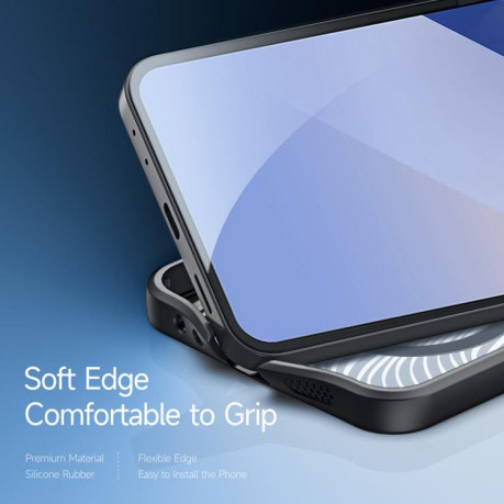 Чехол DUX DUCIS Aimo Mag гибрид TPU+PC с MagSafe матовый Frosted Feel на Samsung Galaxy Flip 7 5G - черный