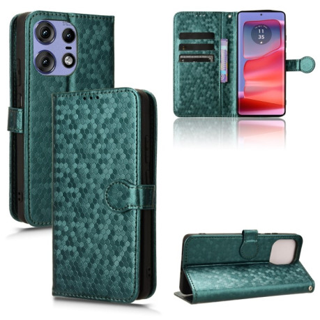 Чехол-книжка Honeycomb Dot для Motorola Edge 50 Pro - зеленый