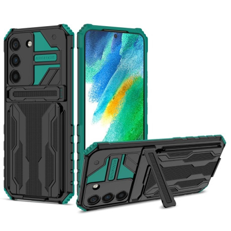 Противоударный чехол Armor Card для Samsung Galaxy S22 5G - зеленый