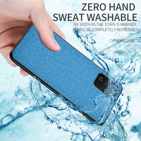 Противоударный чехол Cloth Texture на Samsung Galaxy S20 FE - синий