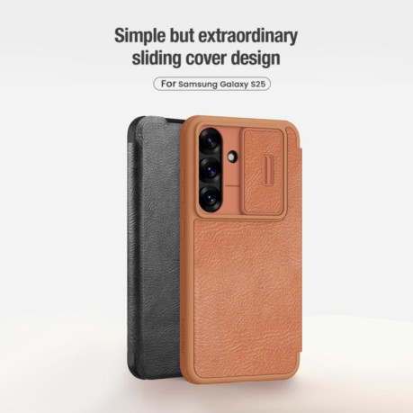 Чохол-книжка Nillkin Qin Series для Samsung Galaxy S25 5G - чорний