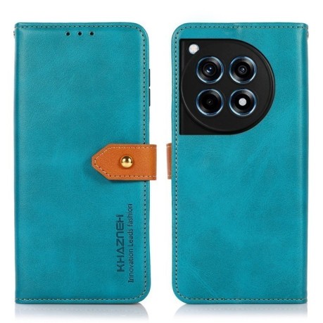 Чехол-книжка KHAZNEH Dual-color Cowhide для OnePlus 12R / Ace 3 - синий