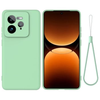 Силиконовый чехол Solid Color Liquid Silicone на Realme GT 7 Pro - зеленый