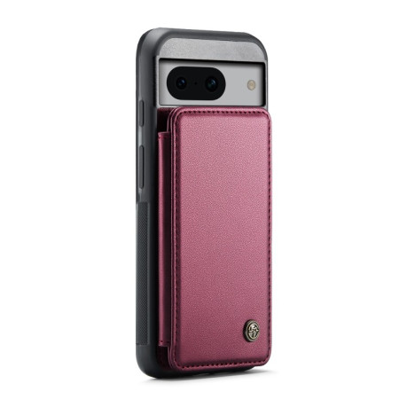 Чехол CaseMe C22 Card Slots Holder RFID Anti-theft для Google Pixel 8a - винно-красный