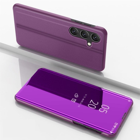 Чехол книжка Clear View на Samsung Galaxy A35 - фиолетовый