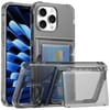 Чехол Crystal Clear Flip Card Slot на iPhone 16 Pro Max - черный