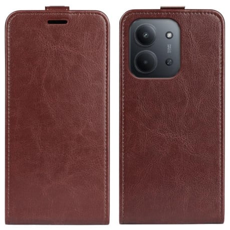 Флип-чехол R64 Texture Single на Xiaomi Redmi 15C 5G / 4G EU 173mm - коричневый