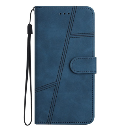Чехол-книжка Stitching Skin Feel для iPhone 16 - синий