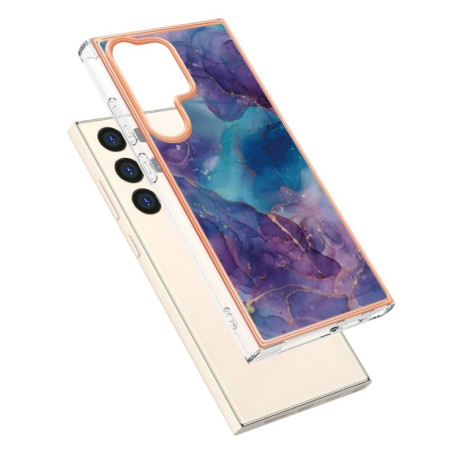 Противоударный чехол Electroplating IMD для Samsung Galaxy S24 Ultra 5G - фиолетовый