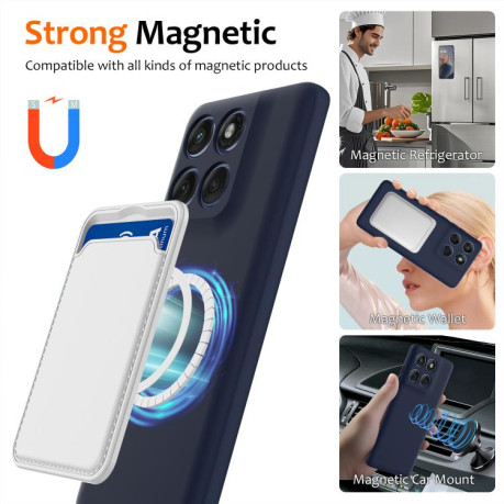 Силиконовый чехол Shockproof Silicone Magsafe для Motorola Edge 60 / 60s / 60 Fusion - синий