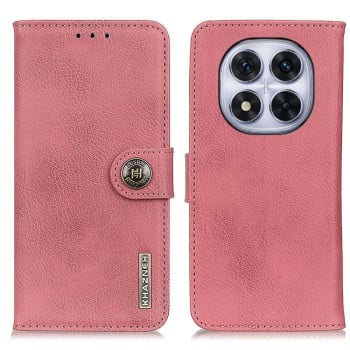 Чехол-книжка KHAZNEH Cowhide Texture на Xiaomi Redmi Note 14 Pro 4G - розовый