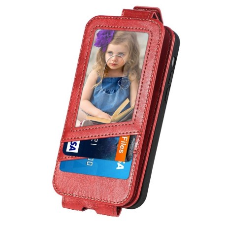 Фліп-чохол Splicing Wallet Card для Samsung Galaxy S23 Ultra 5G - червоний