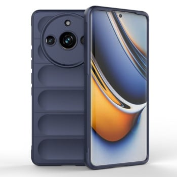 Силиконовый чехол Magic Flannel для Realme 11 Pro 5G/11 Pro+ 5G - синий