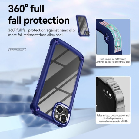Чохол протиударний Lens Protection на iPhone 15 - синій