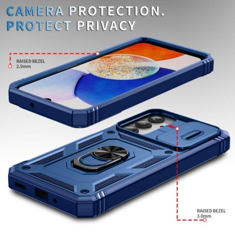 Противоударный чехол Sliding Camshield для Samsung Galaxy A26 5G / A17 5G - синий