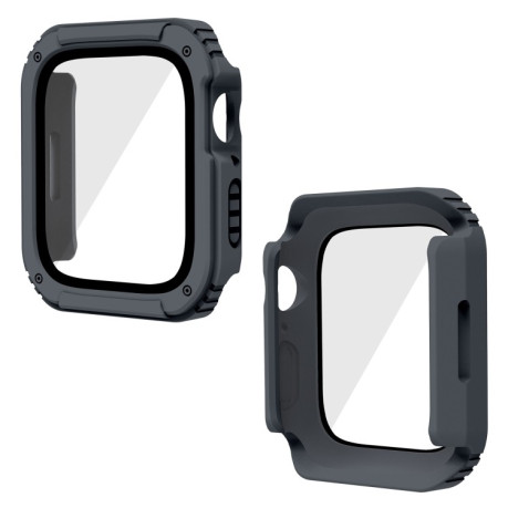 Протиударна накладка із захисним склом 2 in 1 Screen для Apple Watch Series 8 / 7 41mm - темно-сіра
