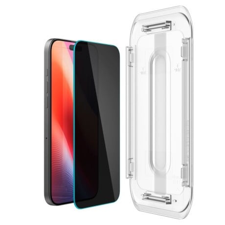 Комплект защитного стекла Spigen Glas.tR EZ Fit Privacy Tempered Glass for iPhone 16 Pro / 17 / 17 Pro - 2 pcs. - Black