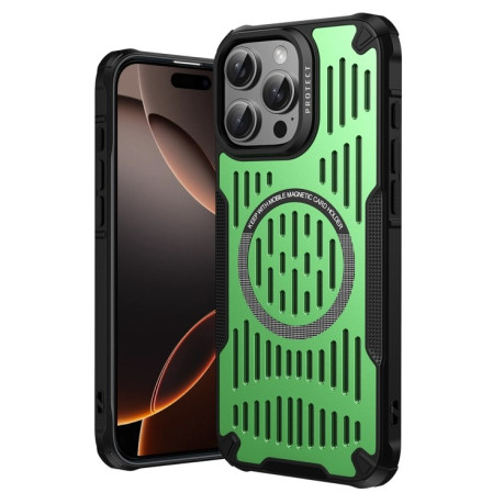 Протиударний чохол Ice Feeling Cooling MagSafe Magnetic для iPhone 16 Pro - зелений
