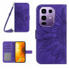 Чехол-книжка Skin Feel Sun Flower для Infinix Note 50 Pro+ 5G - фиолетовый