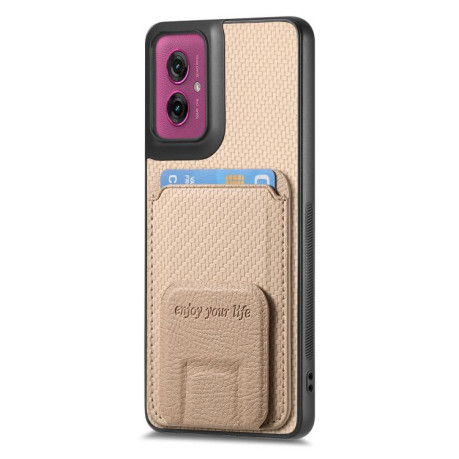 Протиударний чохол Carbon Fiber Card Bag для Motorola Moto G55 - хакі