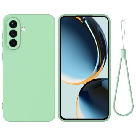 Силиконовый чехол Solid Color Liquid Silicone на Samsung Galaxy A17 4G - зеленый