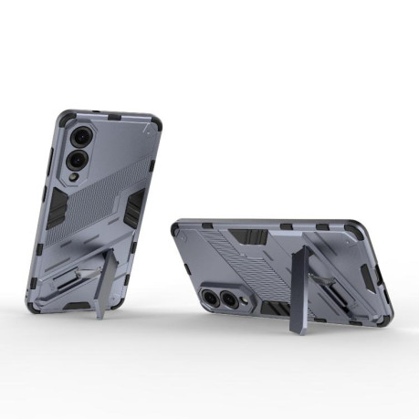 Противоударный чехол Punk Armor для Samsung Galaxy S25 Edge 5G - серый
