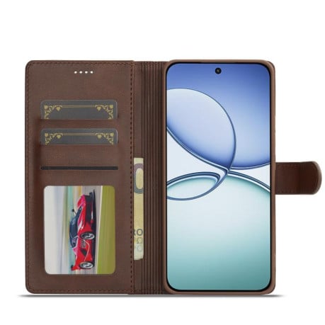 Чехол книжка LC.IMEEKE Calf Texture на Xiaomi 15T 5G - кофейный