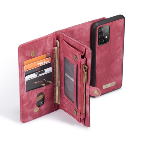 Чехол-кошелек CaseMe 008 Series Zipper Style на Samsung Galaxy A52/A52s - красный