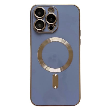 Протиударний чохол Magsafe Plating TPU для iPhone 15 Pro Max - блакитний
