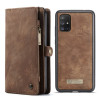 Чехол-кошелек CaseMe 008 Series Zipper Style на Samsung Galaxy S20-коричневый