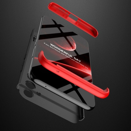 Противоударный чехол GKK Three Stage Splicing на Samsung Galaxy A34 5G - черно-красный