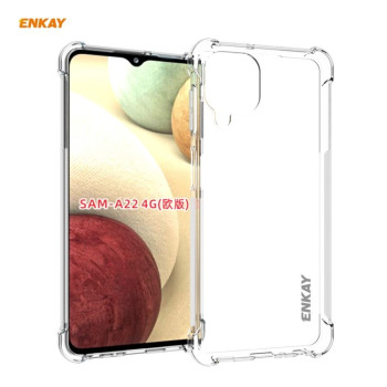 Противоударный чехол ENKAY Clear для Samsung Galaxy A22 4G - прозрачный