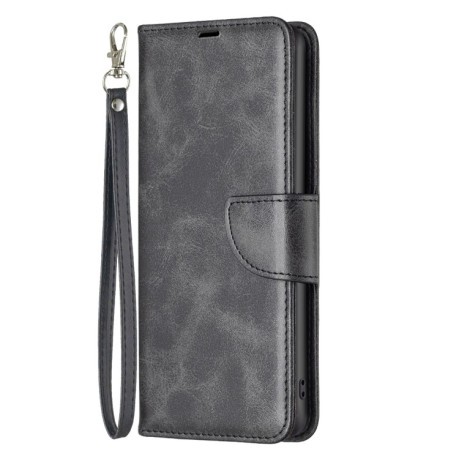 Чехол-книжка Lambskin Texture Pure Color для Xiaomi Redmi Note 14 5G/Poco M7 Pro 5G - черный
