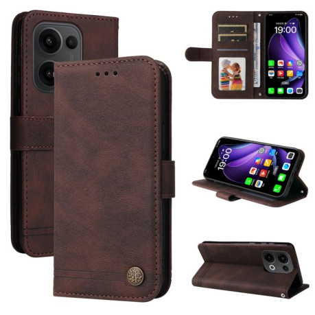 Чехол-книжка Skin Feel Life Tree для OPPO Reno13 Global - коричневый