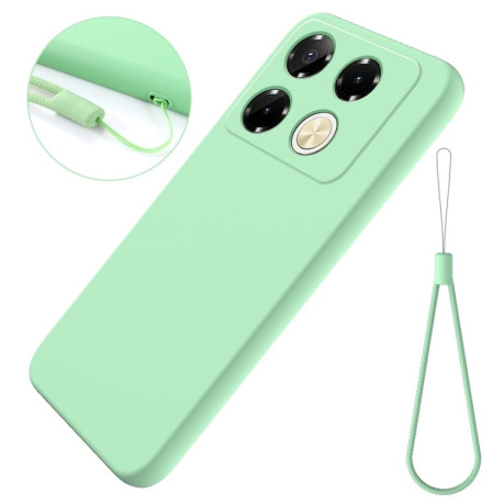 Силиконовый чехол Solid Color Liquid Silicone на Infinix Note 40 Pro 4G - зеленый