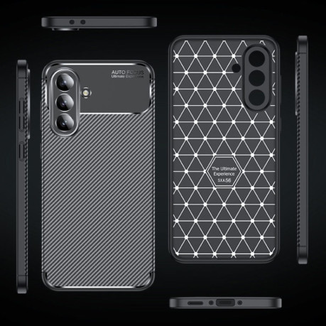 Ударозахисний чохол HMC Carbon Fiber Texture  для Samsung Galaxy A56 5G - чорний