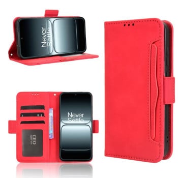 Чехол-книжка Skin Feel Calf на OnePlus 13T - красный