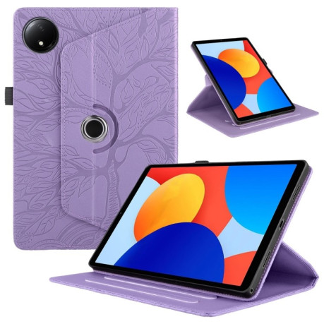 Чохол-книжка Tree Life Embossed Rotation Leather для Xiaomi Redmi Pad SE 8.7 4G - фіолетовий
