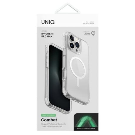 Оригінальний чохол UNIQ Combat Magclick Charging на iPhone 16 Pro Max - Clear