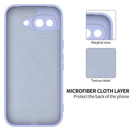 Силиконовый чехол Solid Color Liquid Silicone на Google Pixel 10a — фиолетовый