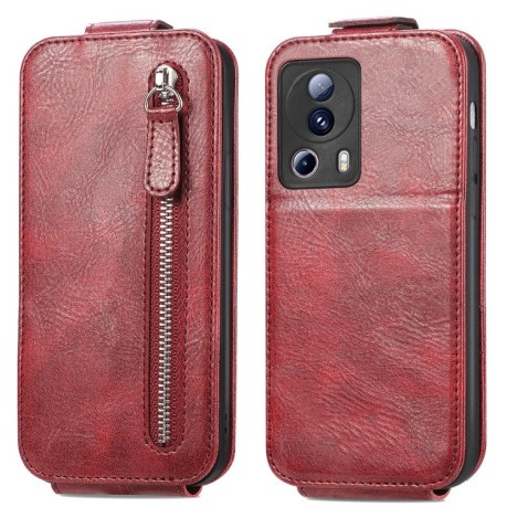 Флип-чехол Zipper Wallet Vertical для Xiaomi 13 Lite 5G - красный