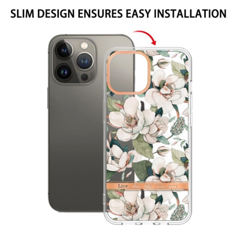 Противоударный чехол Flowers and Plants Series для iPhone 15 Pro Max - Gardenia