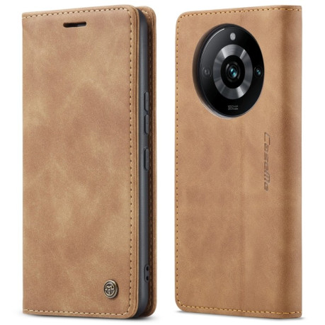 Чехол-книжка CaseMe-013 Multifunctional на Realme 11 Pro／Realme 11 Pro+ - коричневый