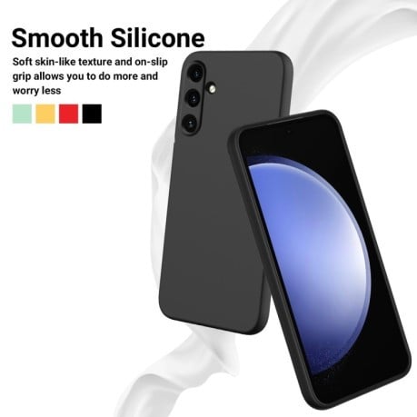 Силиконовый чехол Solid Color Liquid Silicone на Samsung Galaxy M35 - черный