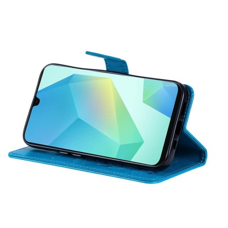 Чехол-книжка Cat Embossing Pattern на Samsung Galaxy A26 5G - синий