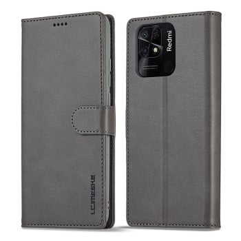 Чохол книжка LC.IMEEKE Calf Texture на Xiaomi Poco C40/Redmi 10c - сірий